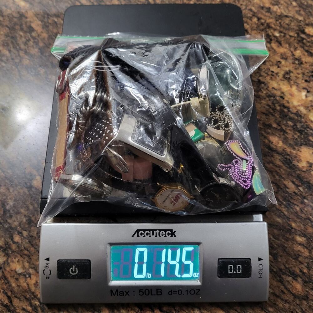 MIXED LOT Watches Jewelry Bag Various Sizes Mystery Bag Mixed Metals & Materials